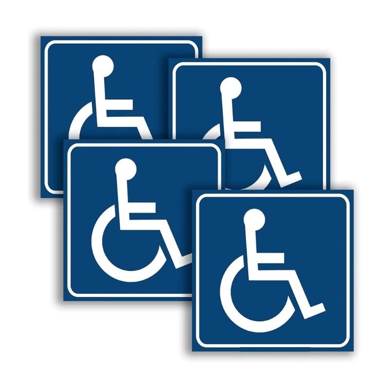 10 Stück Auto Fenster Stoßstange Behindertenzeichen Aufkleber Abziehbild Klebstoff Auto Aufkleber Abziehbild