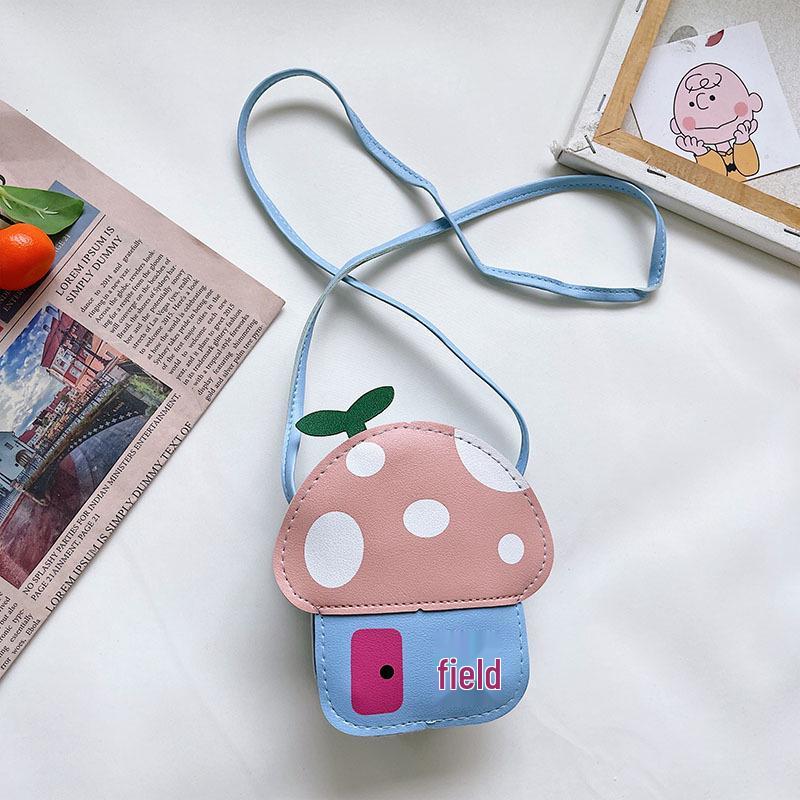 Korean-Style Cartoon Mushroom Coin Purse: Cute Children's Crossbody Bag 2022