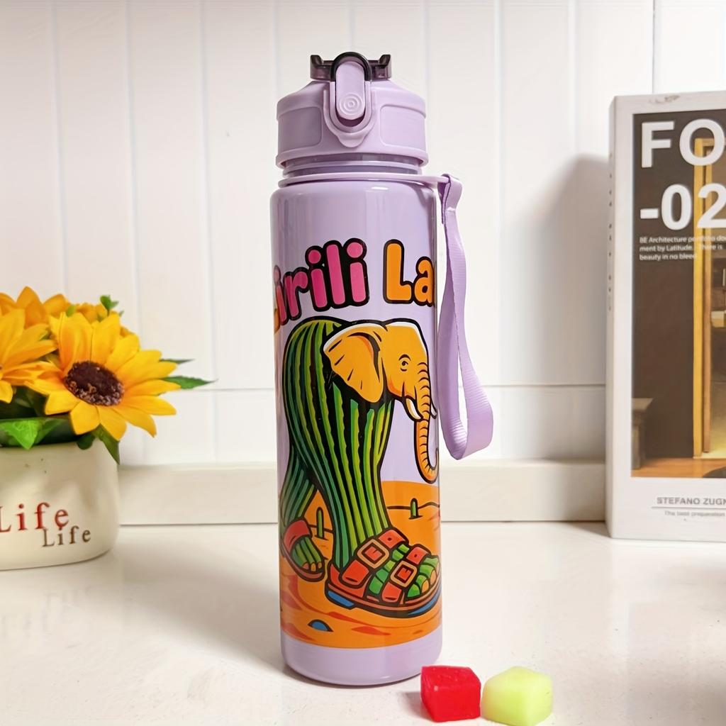 750ML Italienische Brainrot Wasserflasche Outdoor Trinken Cartoon Sportbecher Tung Tung Tung Sahur Tralalero Tralala Weihnachtsgeschenke