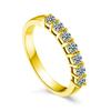 S Mozambican Steak Ring Closed Seven Princess Moissanite Ring Full of Tail Ring