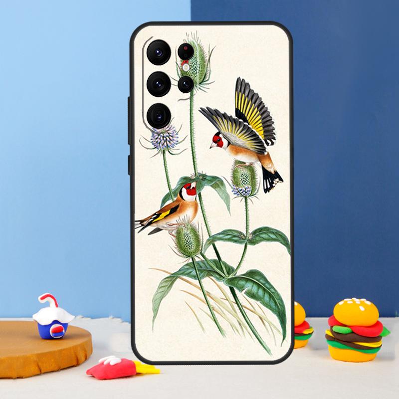European Goldfinch Phone Case For Samsung Galaxy S24 Ultra S9 S10 S20 FE S22 S21 S23 Plus S25 Ultra Cover Coque