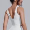 Solid Color High-intensity Yoga Vest Chest Pad Shock-proof Sports Bra Breathable Push-up Running Fitness Bra For Women