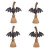 Halloween Fledermaus Ornament Schreibtisch Halloween Dekoration Gruselig Halloween Besen Fledermaus Figur mit Augen für Innen Patio