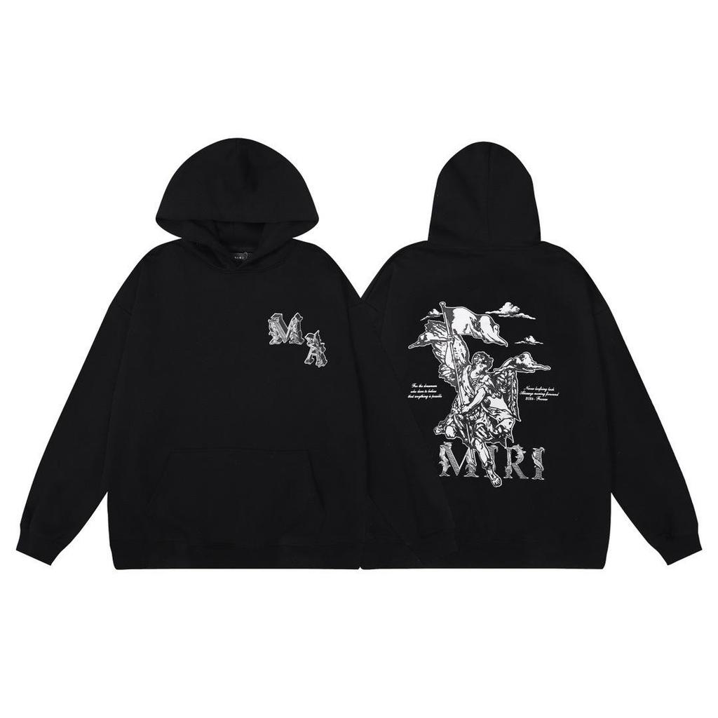 Men's Hooded Sweatshirt - American Trend, Letter Print, Cotton Terry Cloth