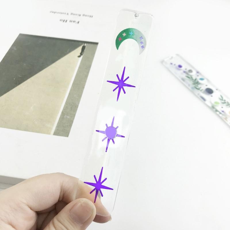 DIY Lesezeichen Harzform Mondphasen Lesezeichen Silikonform Rechteckige Epoxid-Gießform für Schmuckherstellung DIY Bastelarbeiten