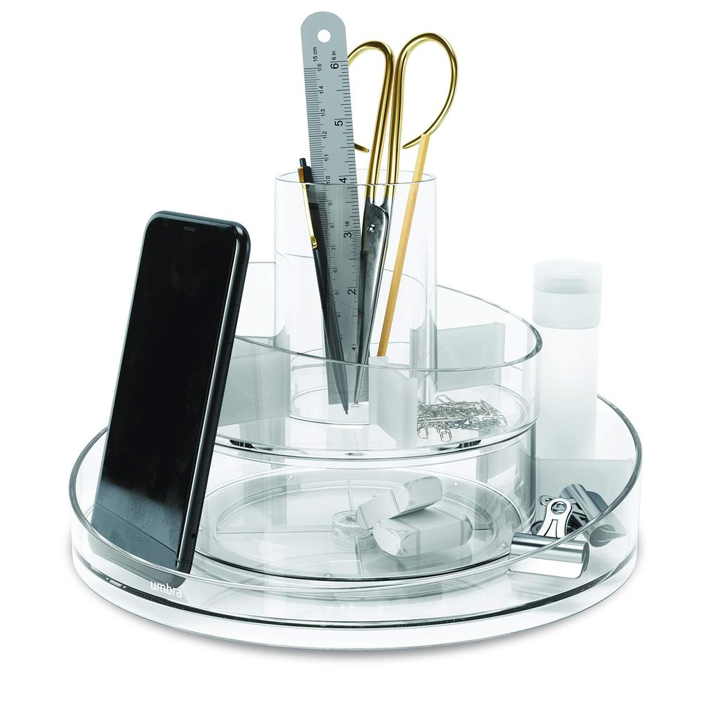 Umbra Cascada Kosmetický pro a 25cm Š x 25cm H x 17cm Průhledný organizér, Akryl, Otočný, Kosmetika, Šperky, Líčení, V, (Kód produktu 21016325165)