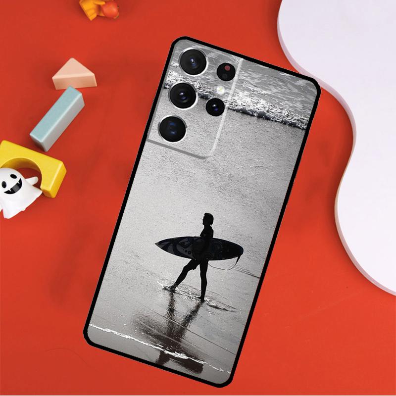 Surfer Surf Hang Loose Shaka Phone Case For Samsung Galaxy S25 Ultra S9 S10 S20 S21 FE S22 S23 S24 Plus S24 Ultra Cover