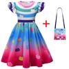 Gaby'S Doll House, Children'S Dress, Girls' Feifei Sleeve Dress, Princess Dress + Bag 88417