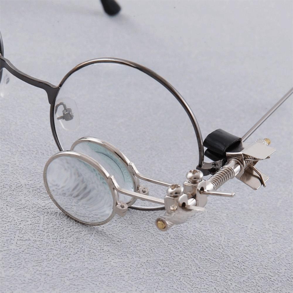 Hands-Free Magnifying Glass 5/10/15X Pocket Magnifier Eyeglass Frame Magnifier Lens  Delicate Work