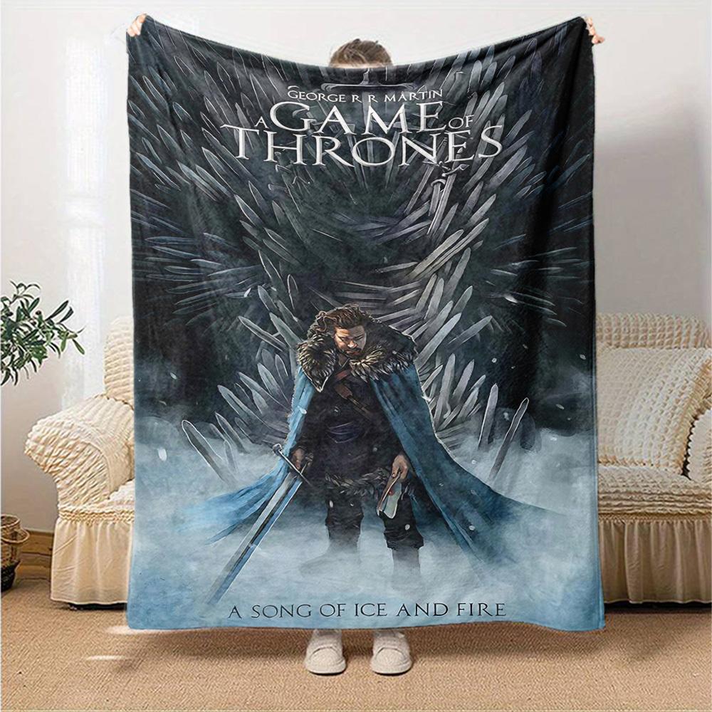 1pc Game of Thrones A Song of Ice and Fire Blanket Lightweight Flannel Throw for Sofa Bed Travel Camping Livingroom Office Couch Chair 1150KK