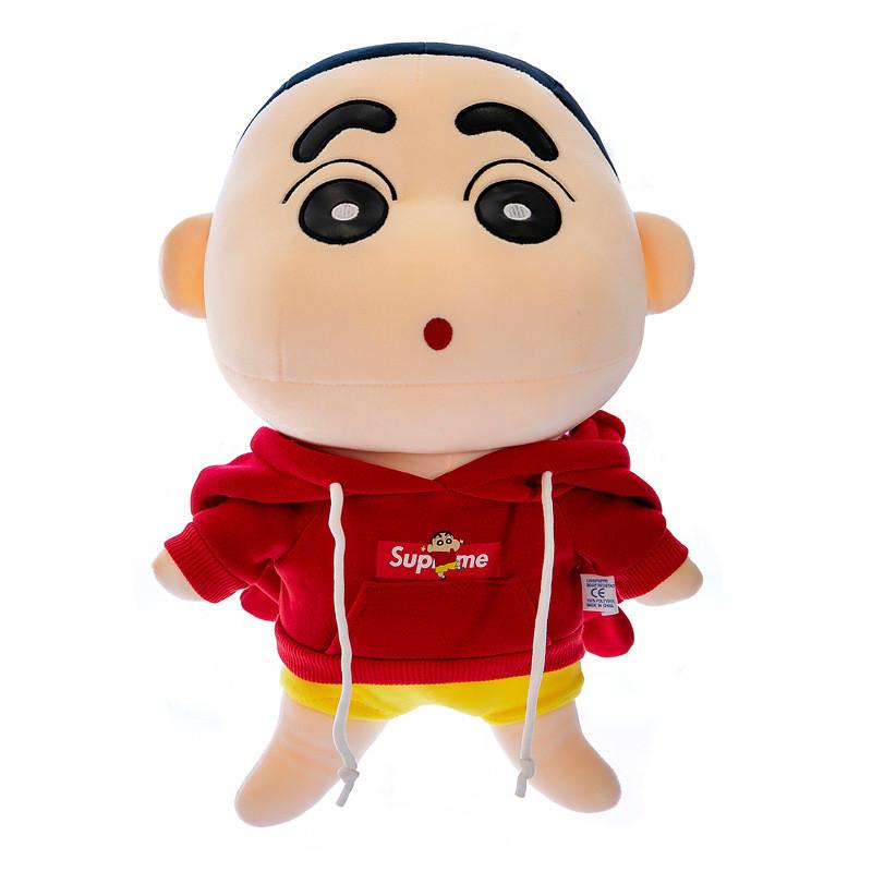Cartoon Crayon Hoodie Shinchan Plush Toy Stuffed Doll Decoration Gift Kids