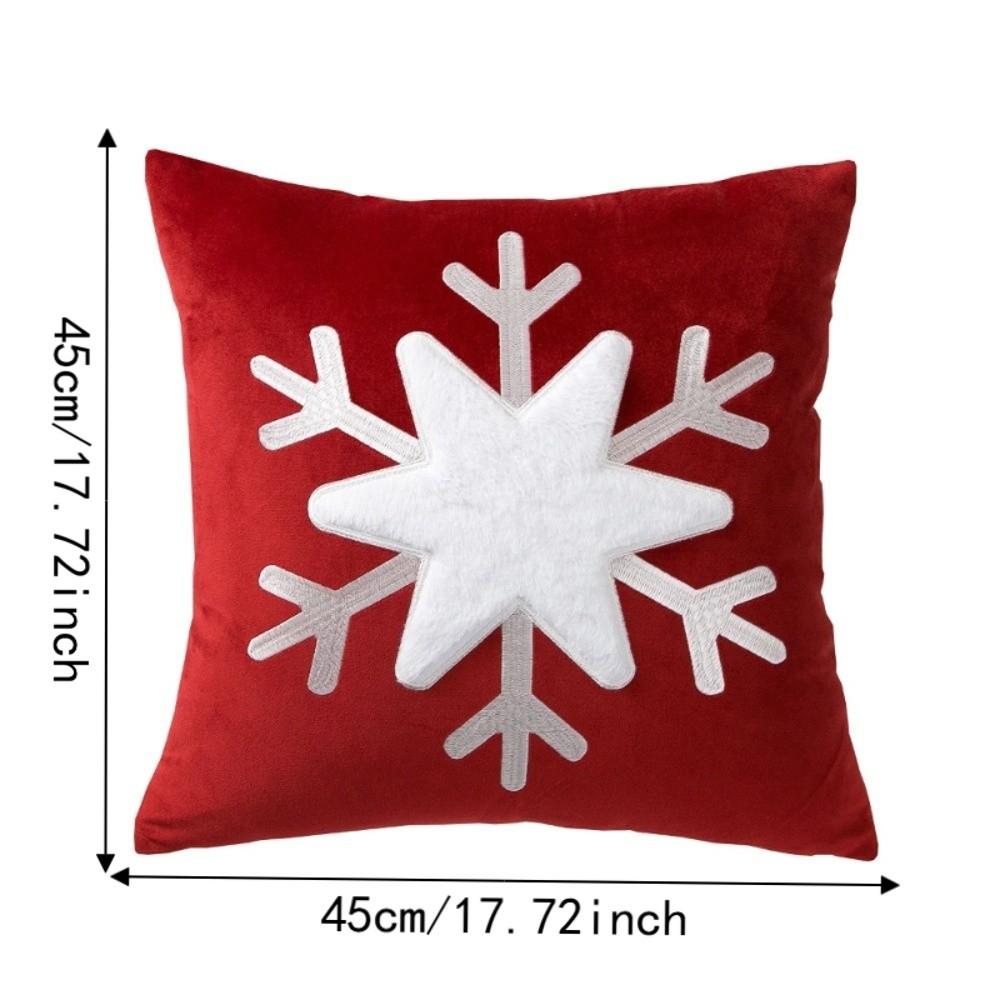 Festive Christmas Pillow Cover Unfilled Throw Pillow Cover Xmas Sofa Pillowcase Holiday Decor