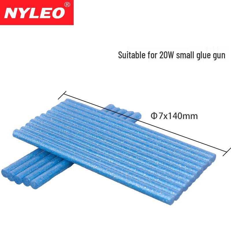 Colored Glitter & Glass Glue Sticks for Hot Glue Gun - High Viscosity EVA Silicone, 7mm