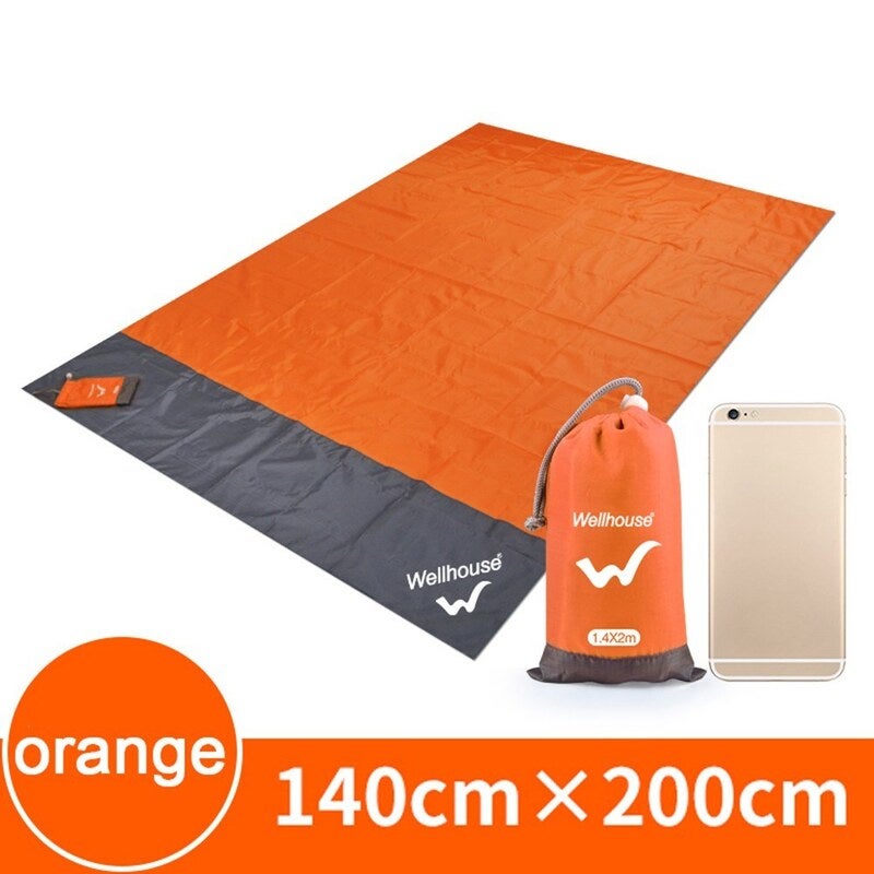 Picnic Accessories Waterproof Beach Blanket Orange
