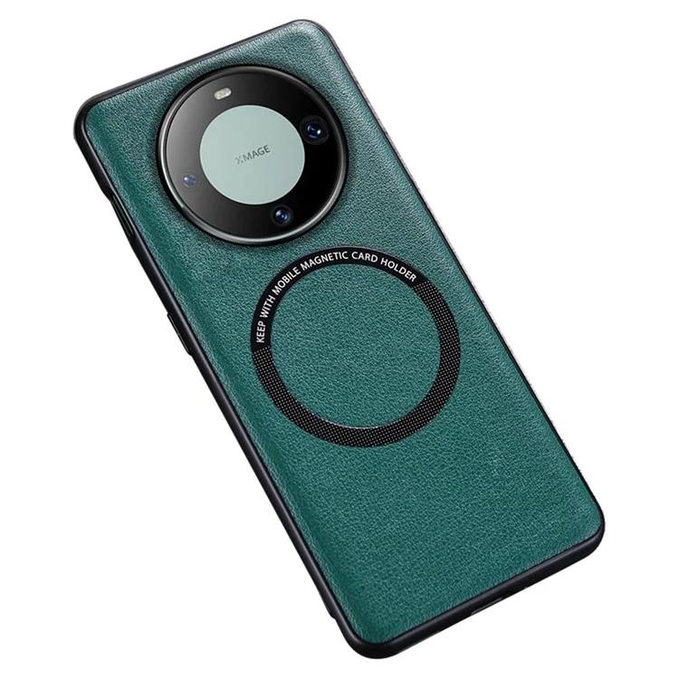 

For Huawei Mate 60 Magnetic Phone Case Anti-Drop PU Leather TPU Cover Compatible with MagSafe