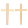 Wooden Crucifix Wall Decor 30cm Simple Smoothly Polished Wood Wall Hanging Crucifix