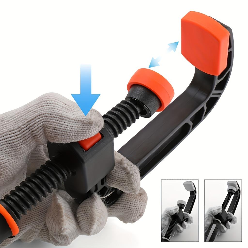 2pcs Industrial C-Clamp with Nylon Pads Heavy Duty Woodworking Fast Clamp for Welding DIY Assembly
