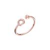 Cronous Crj4009R-Rg Round Cubic Ring