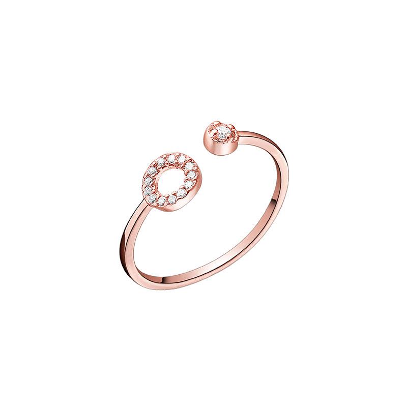 Cronous Crj4009R-Rg Round Cubic Ring