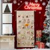 1PC Christmas Advent Calendar with 24 Pockets Soft Canvas Wall Hanging Organizer Festive Decor for Kids Gifts Home Wall Calenda