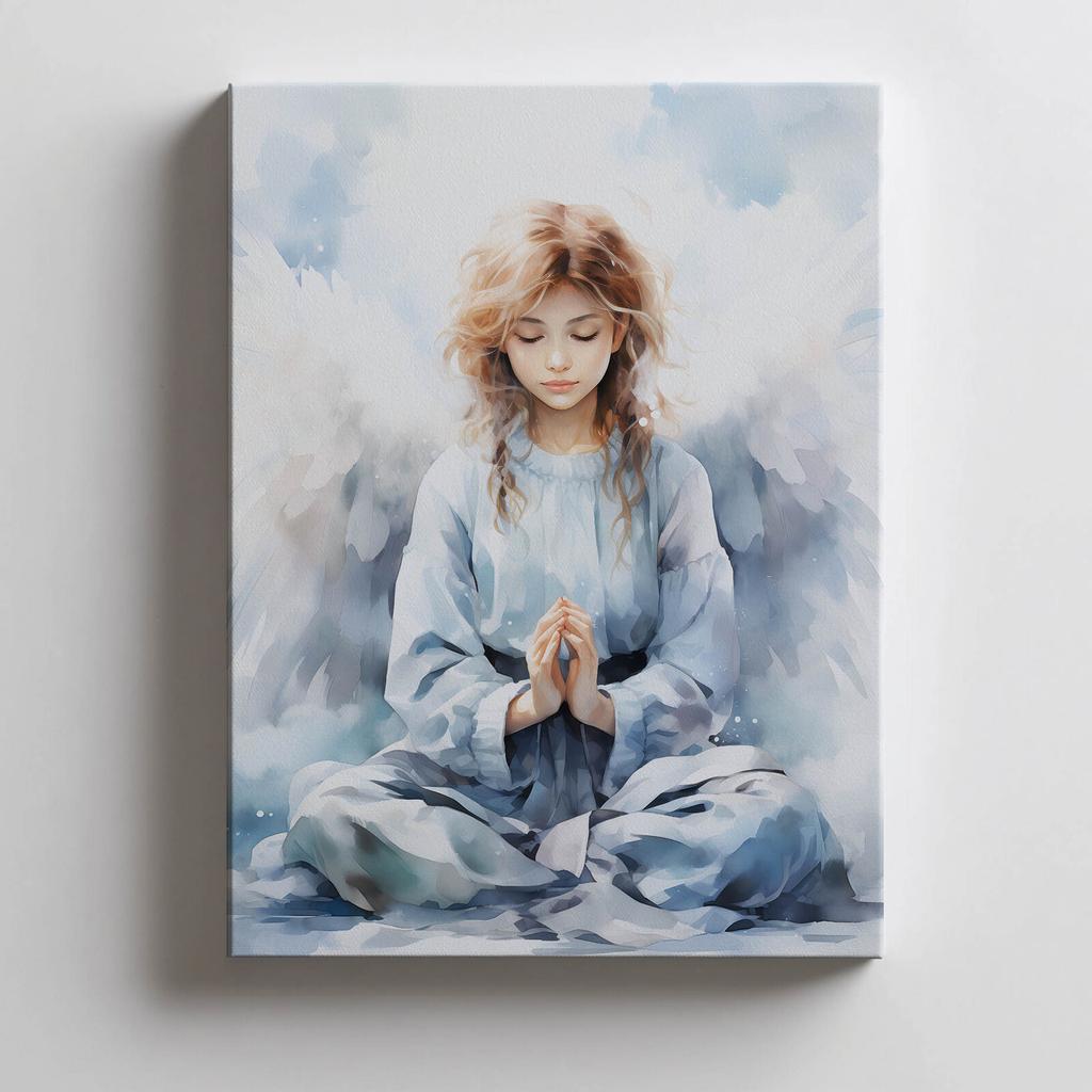 Modlitwa Anioła Modlitwa Anioła, 70X100 Cm, Bez Ramy, Płótno Premium Na Blejtramie