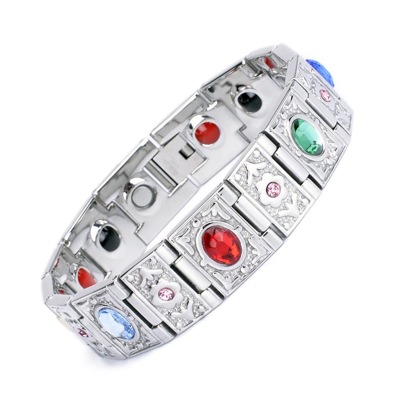 2026 Magnet Bracelet Fashion Trend Men's Diamond Jewelry Inlaid Gemstone Jewelry Men's Jewelry