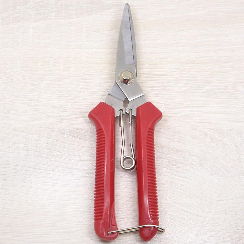 Hot Sale Stainless Steel Non Slip Handle Garden Scissors For Bonsai Household Use 190mm Straight Head Pruning Shears
