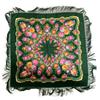135*135Cm Russian Square Scarf Women Luxury Floral Print Bandana Handkerchief Ukrainian Fringed Shawl Babushka Hijab Head Wraps