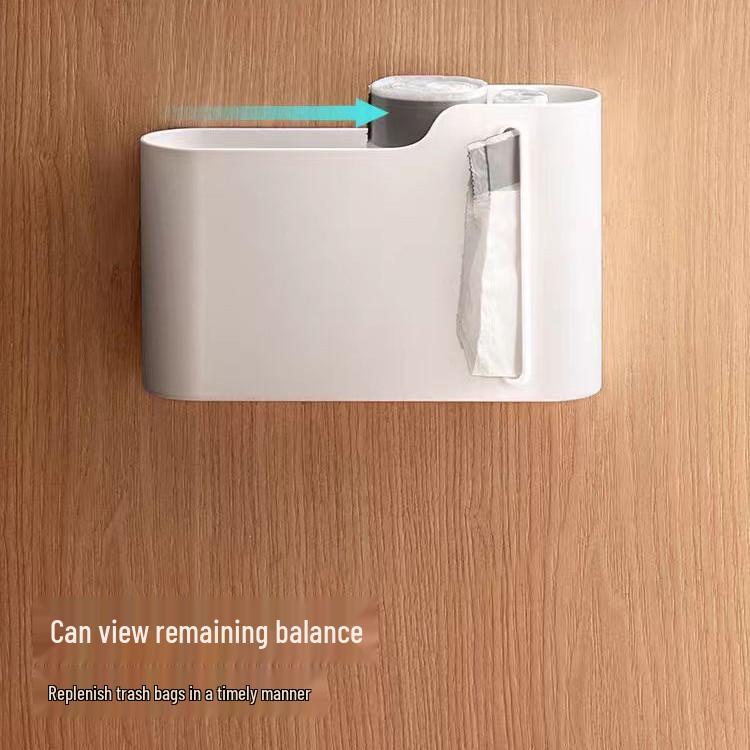 Wall-mounted Kitchen Cabinet Organizer & Cling Film Dispenser