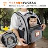 for Okiki Large Capacity Dog and Cat Carrier Backpack with Locking and Reflective Foldable Pet Carrier for Small Dogs and Small Ideal for Hospital and