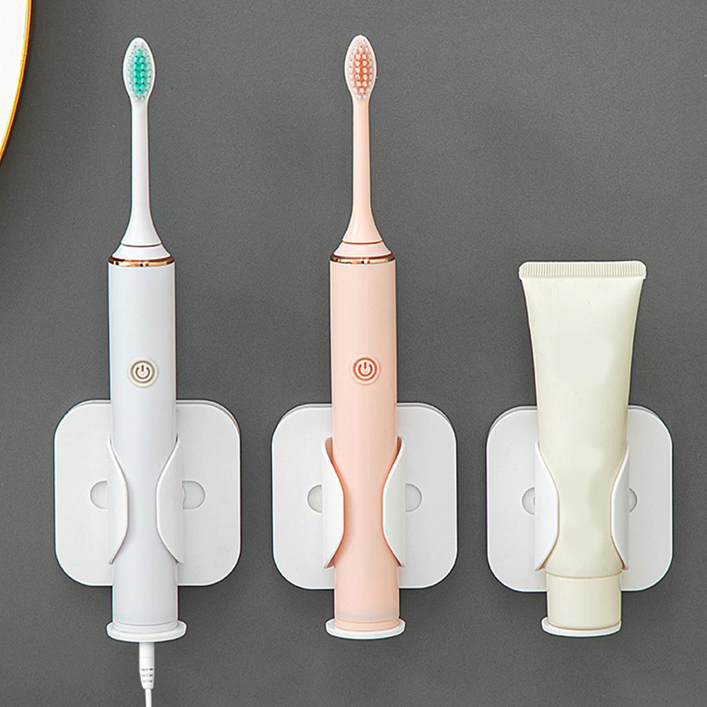 Telescopic Electric Toothbrush Holder Plastic Toothbrush Stand Wall Mounted Toothpaste Storage Rack Bathroom Organizer
