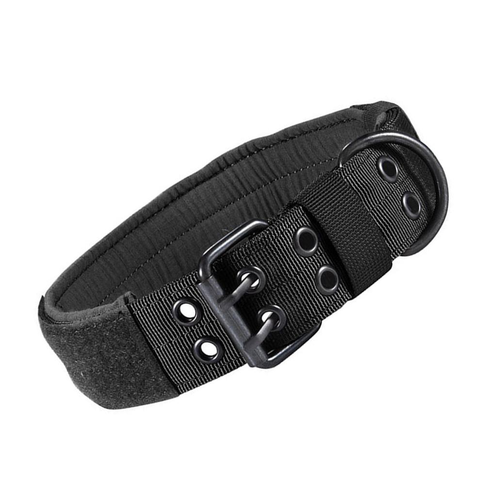 

Strongest Nylon Dog Collar 5-Point Adjustable Tactical Pet Collar for Dogs Metal Buckle D-Ring Handle Self-Adhesive Tag Space чёрный