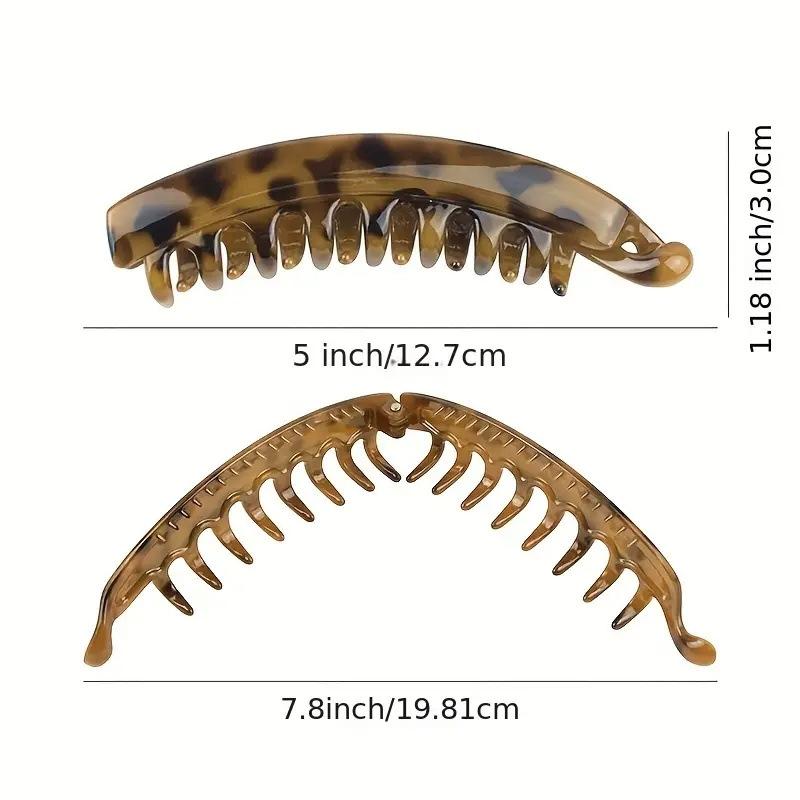 13cm Large Banana Clip Simple Vertical Hairpin Temperament Hairpin Ponytail Clip Back of the Head Grabbing Clip
