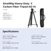 SmallRig AD14 Carbon Fiber Video Max Fluid Head with To Tilt Compact Travel Folded Product 5441 Heavy-Duty Tripod, 185cm, 22.5lbs (10kg) Load, +85°