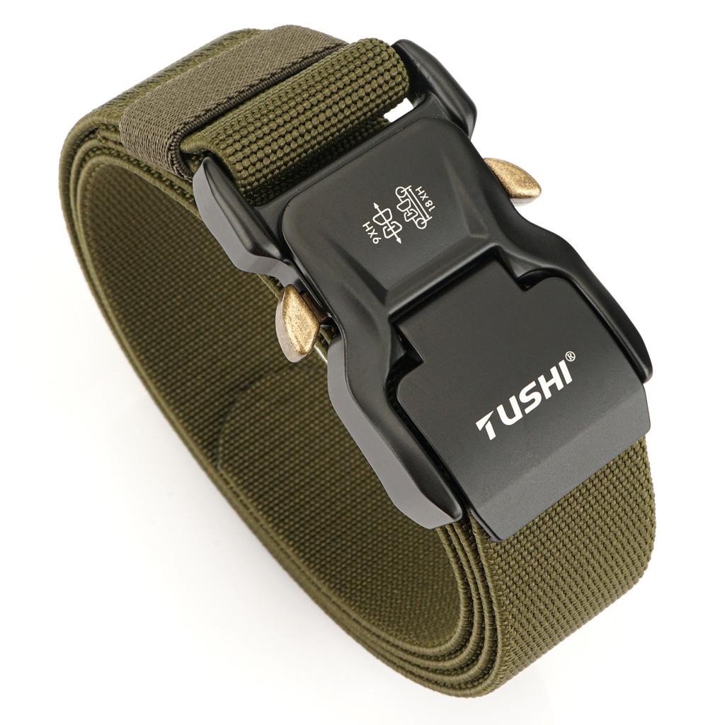 Quick-release aluminum alloy buckle tactical nylon elastic belt tooling outdoor training belt belt belt