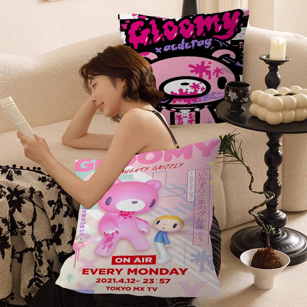 Cartoon G-gloomy Bear Personalized Pillow Cover Kids Bedroom Wild Party Decor Pillowcase Kid Birthday Shower Gift