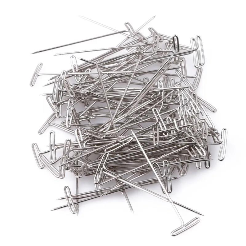 50KS/100KS Profesionální sada T-kolíků na paruky - Ocelové kolíky pro blokování pletení, modelování a řemeslné projekty