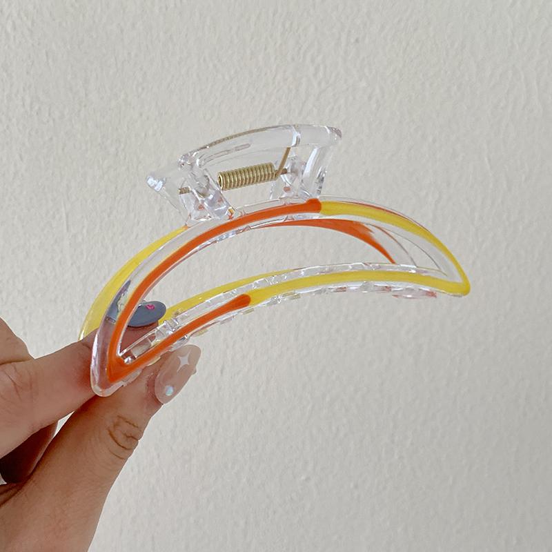 

Большая заколка-полумесяц для волос, женская, в корейском стиле, темпераментная, элегантная, универсальная, клипса-акула, аксессуары для волос для девочек