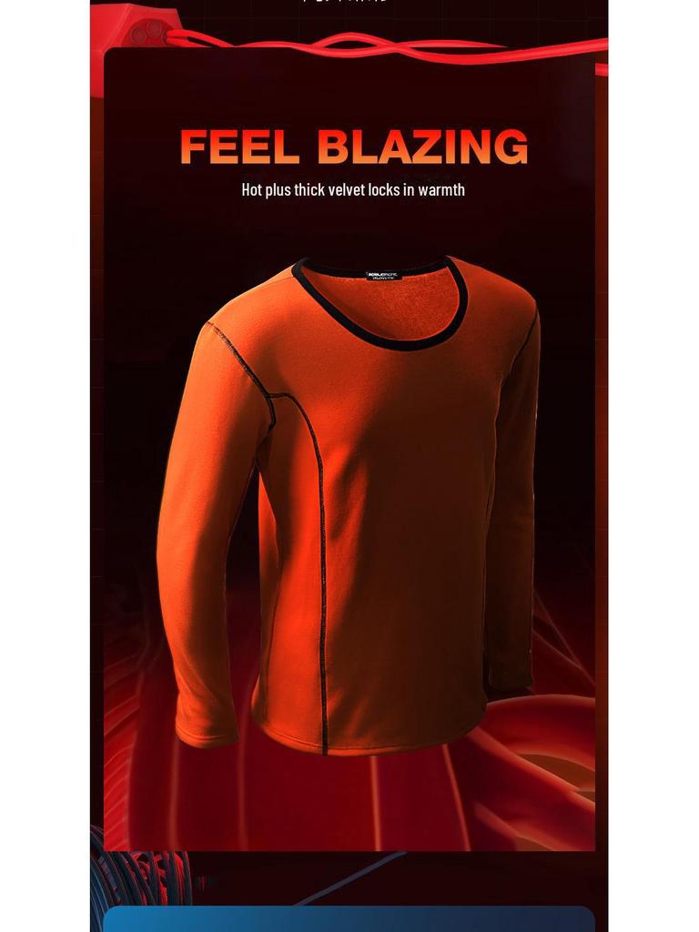 Men's Slim Fit Cotton Round Neck Top & Pants - Comfortable, Warm Autumn Wear