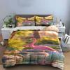 "Elegant flamingo paradise touch." Bedding sets Duvet covers Pillowcases(1* Duvet Cover 2* Pillowcases without duvet insert)