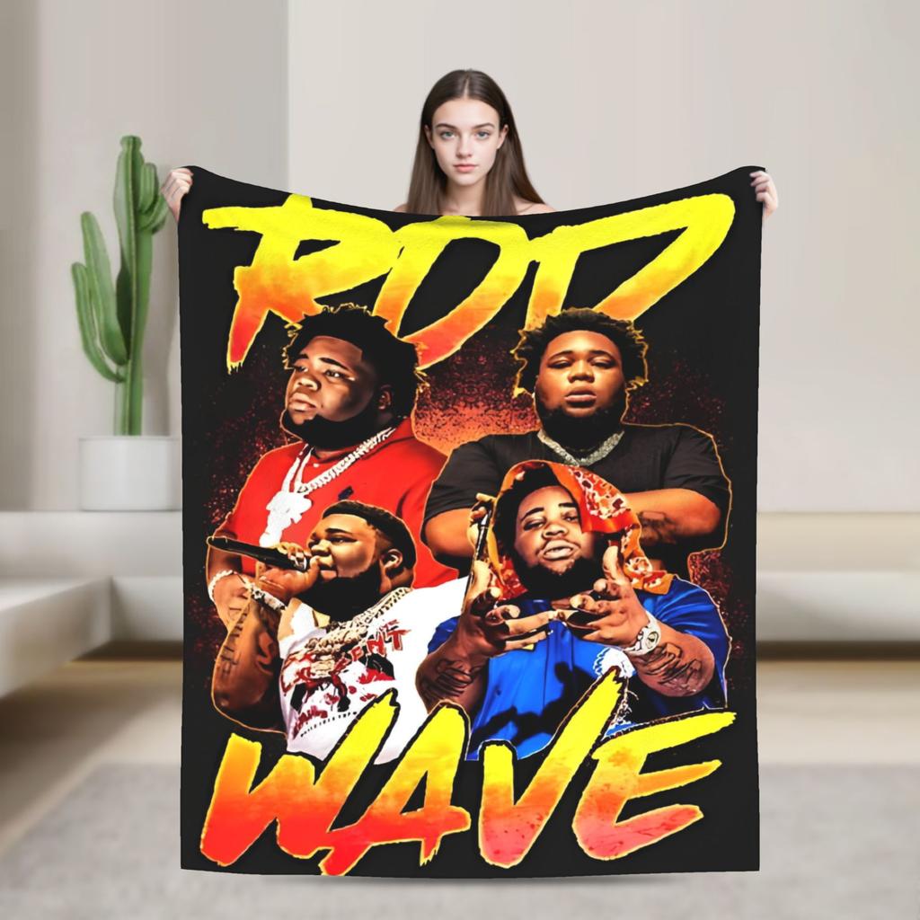 Rapper rod wave  Blanket  Decorative Flannel Bedding Throws For Bedroom Warm Custom Quality Bedspread Birthday Gift