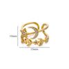 Zircon Star Moon Rings For Women Gold Adjustable Stainless Steel Moon Star Ring Wedding Aesthetic Party Jewelry Gift BFF