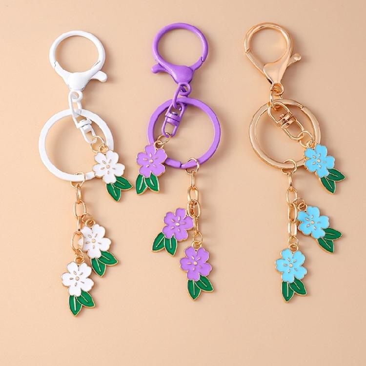 Stylish Cherries Blossom Key Holder Accessory Vibrant Cherries Blossom Keychain for a Touch of Femininity on Keys or Bags