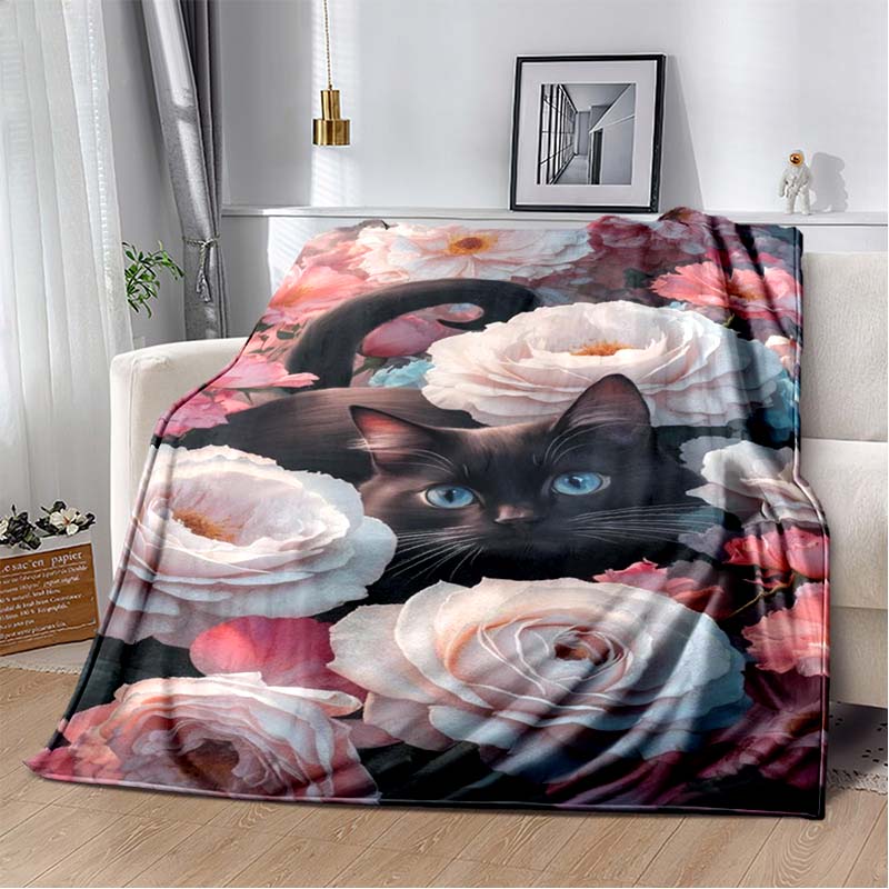 French Bulldog Boston Terrier Throw Blanket, Graffiti Pop Art Soft Fleece Bed Blanket for Couch Sofa Living Room, Colorful Warm Cozy Wrap