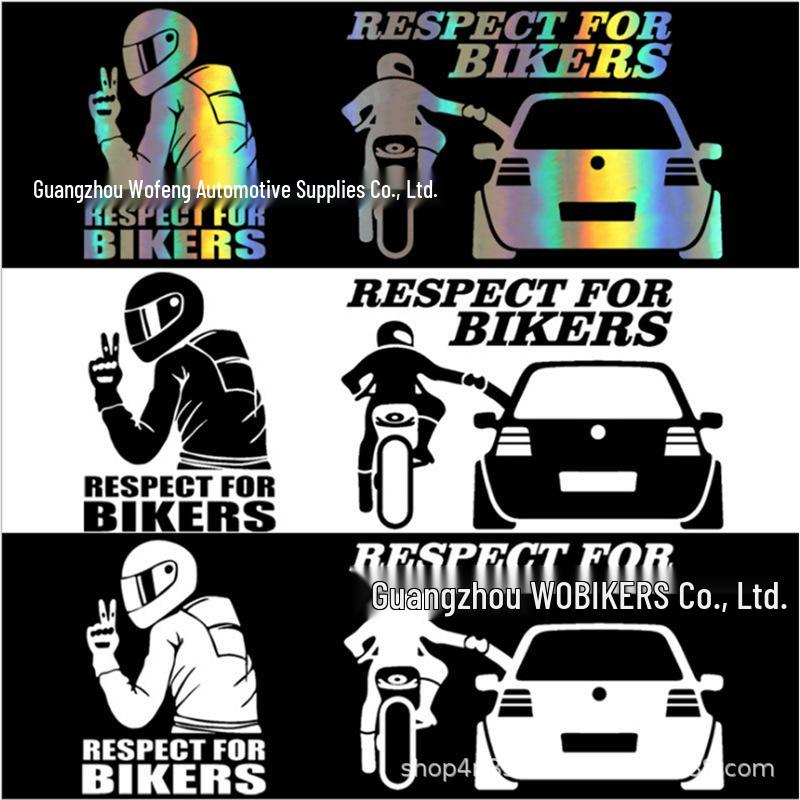 Respect for Bikers Motorcycle Laser Sticker D244