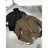 Autumn New Solid Color Versatile Tooling Jacket Top Korean Version Versatile Stand-up Collar Splicing Design Jacket Women