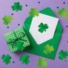 50Pieces Self Adhesive Shamrock Sticker Plant Decal Paper Texture Perfect for Patricks Day Party and Decorations