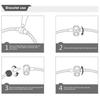 Yousheng Women Bangle Multi Flower Clover Pendant Secure Closure Rhinestone Decor Alloy Adjustable Bracelet Prom Dating Work Wrist Jewelry
