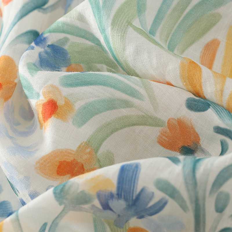 Spring Shirt French Niche Baita Thin Printed Shirt Women's Top Blouses Shirts