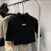 2024 Kids' Winter Thick Half-High Neck Velvet Base Layer T-Shirt - Korean Style